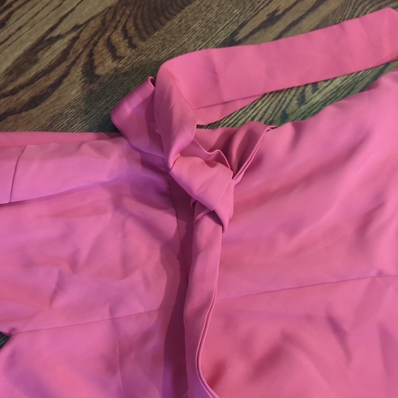 Sam Edelman pink cropped leg pink knit jumpsuit NWT Sz 10 - Picture 3 of 6